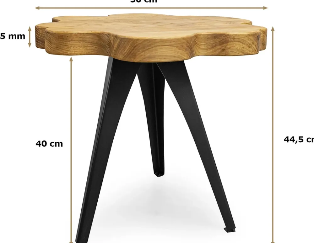 Ławy I Stoliki>BROMARKT Stolik kawowy dębowy CLOVER olejowane drewno dębowe