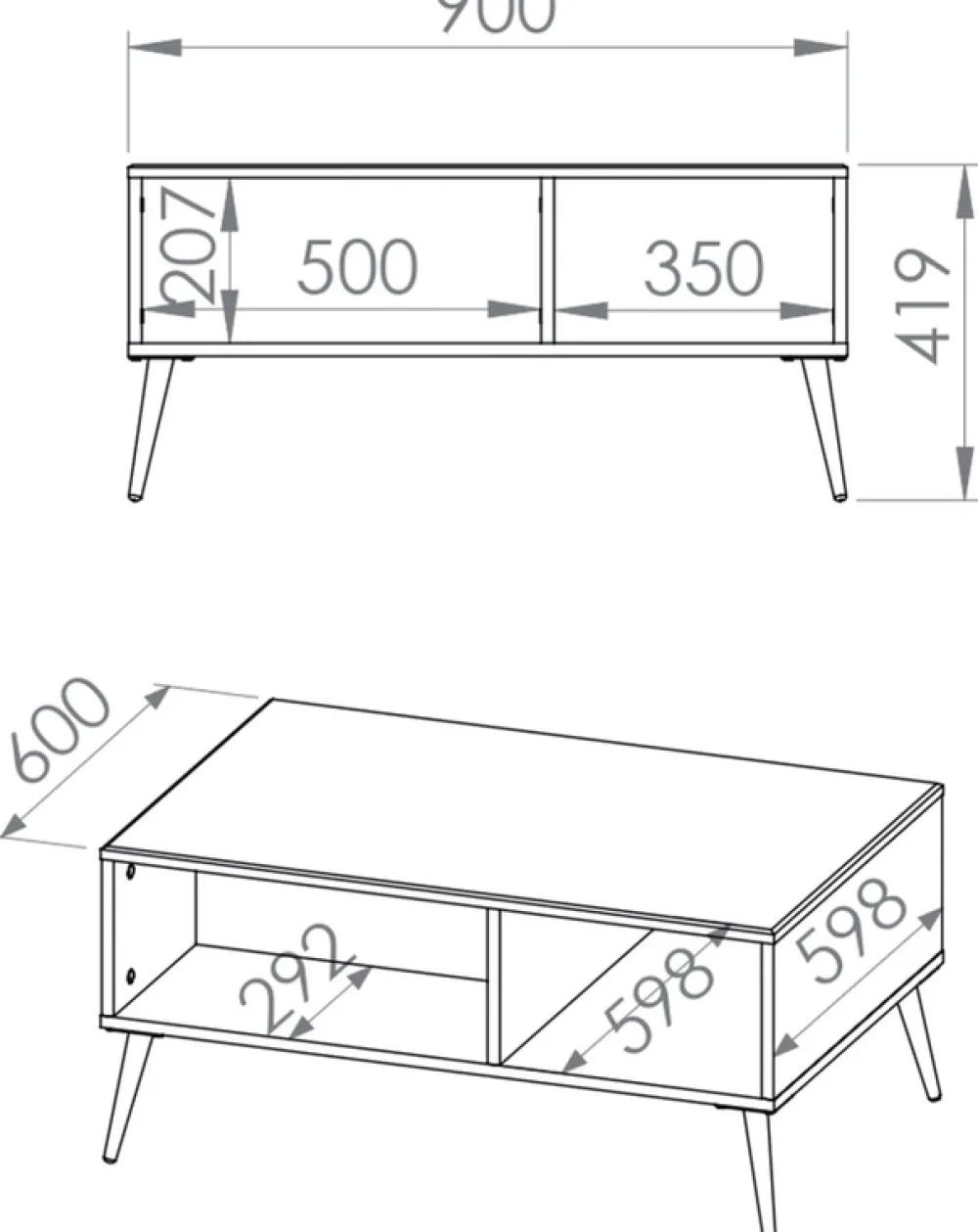 Ławy I Stoliki>ML Meble Stolik kawowy do salonu w stylu glamour GOLDIN biały