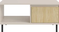 Ławy I Stoliki>MEBLAR Stolik kawowy do salonu z szufladą beż piaskowy MALIVO