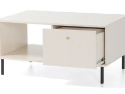 Ławy I Stoliki>MEBLAR Stolik kawowy do salonu z szufladą GAVIA beż piaskowy