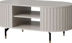 Zestawy Mebli Do Salonu|Ławy I Stoliki>DOLMAR Stolik kawowy do salonu z zaokrąglonymi bokami ZELDA cashmere kaszmir