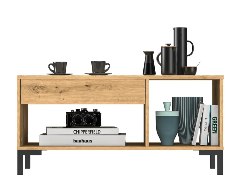 Ławy I Stoliki>ML Meble Stolik kawowy drewniany 60x100 cm NEVIO dąb artisan