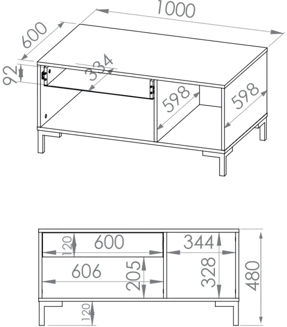 Ławy I Stoliki>ML Meble Stolik kawowy drewniany 60x100 cm NEVIO dąb artisan