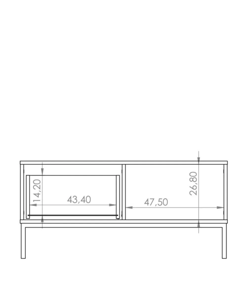 Ławy I Stoliki>GiB Meble Stolik kawowy loft QUARTE dąb hikora