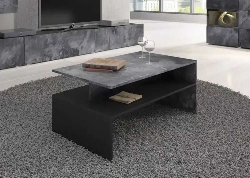 Zestawy Mebli Do Salonu|Ławy I Stoliki>Helvetia Stolik kawowy nowoczesny BARRET beton ciemny