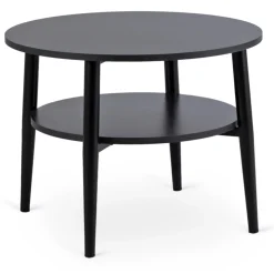 Ławy I Stoliki>MEBEL ELITE Stolik kawowy okrągły do salonu 60 cm czarny PAVIO