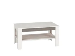Zestawy Mebli Młodzieżowych|Ławy I Stoliki>ML Meble Stolik kawowy z półką do salonu 67x114 cm BLANCO sosna śnieżna