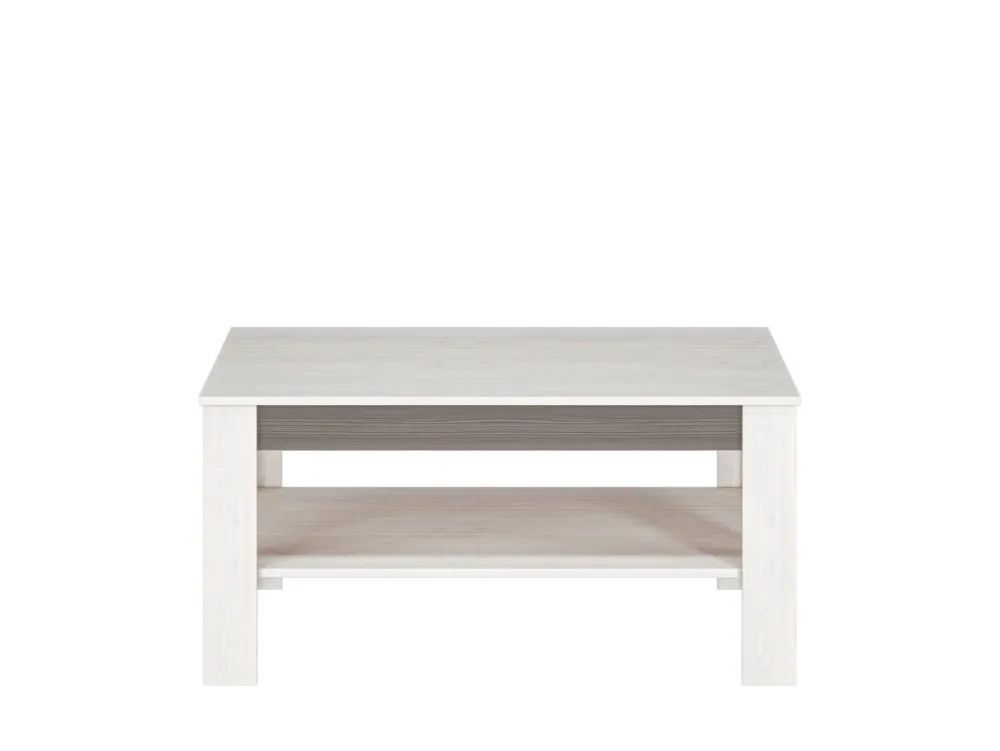 Zestawy Mebli Młodzieżowych|Ławy I Stoliki>ML Meble Stolik kawowy z półką do salonu 67x114 cm BLANCO sosna śnieżna