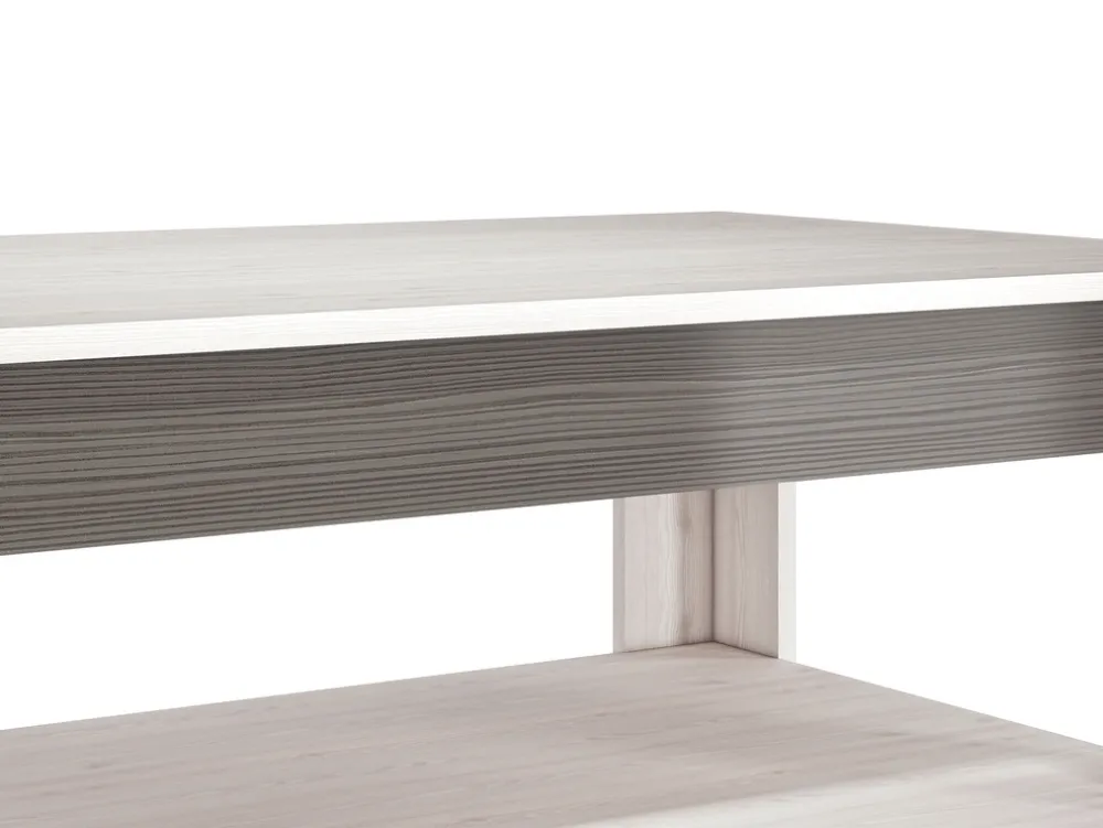 Zestawy Mebli Młodzieżowych|Ławy I Stoliki>ML Meble Stolik kawowy z półką do salonu 67x114 cm BLANCO sosna śnieżna