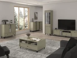 Ławy I Stoliki>Lempert Stolik kawowy z szufladą do salonu 100x65 cm TOKEN eukaliptus