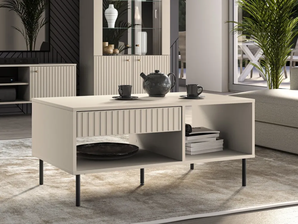 Ławy I Stoliki>ML Meble Stolik kawowy z szufladą do salonu SOPHIE cashmere