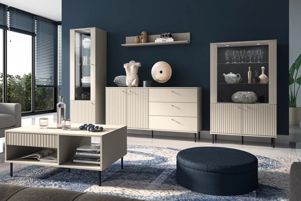 Ławy I Stoliki>ML Meble Stolik kawowy z szufladą do salonu SOPHIE cashmere