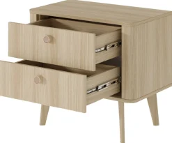Meble Dla Dzieci|Meble Młodzieżowe>LASKI Stolik nocny do sypialni z szufladami VELMO dąb barista