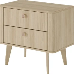 Meble Dla Dzieci|Meble Młodzieżowe></noscript>LASKI Stolik nocny do sypialni z szufladami VELMO dąb barista
