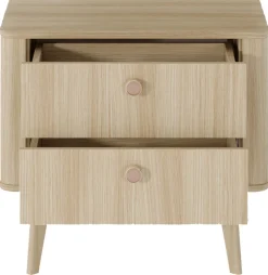 Meble Dla Dzieci|Meble Młodzieżowe></noscript>LASKI Stolik nocny do sypialni z szufladami VELMO dąb barista