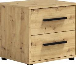 Meble Dla Dzieci|Meble Młodzieżowe>GiB Meble Stolik nocny do sypialni z szufladami 51 cm MAXIDO dąb artisan