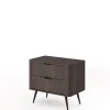 Meble Dla Dzieci|Szafki Nocne>LASKI Stolik nocny do sypialni z szufladami VALIO dąb dunin