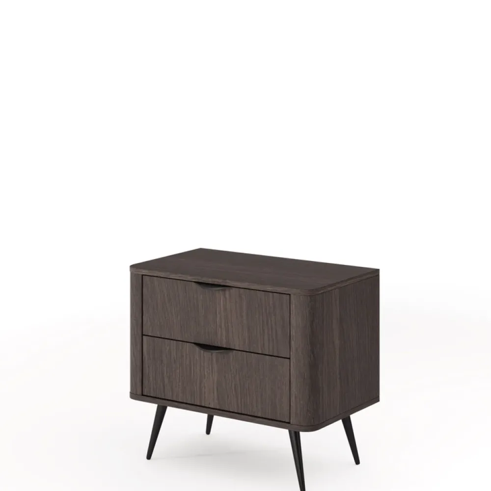 Meble Dla Dzieci|Szafki Nocne>LASKI Stolik nocny do sypialni z szufladami VALIO dąb dunin