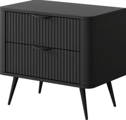 Meble Dla Dzieci|Zestawy Mebli Do Sypialni>LASKI Stolik nocny do sypialni nowoczesny LEONTE czarny