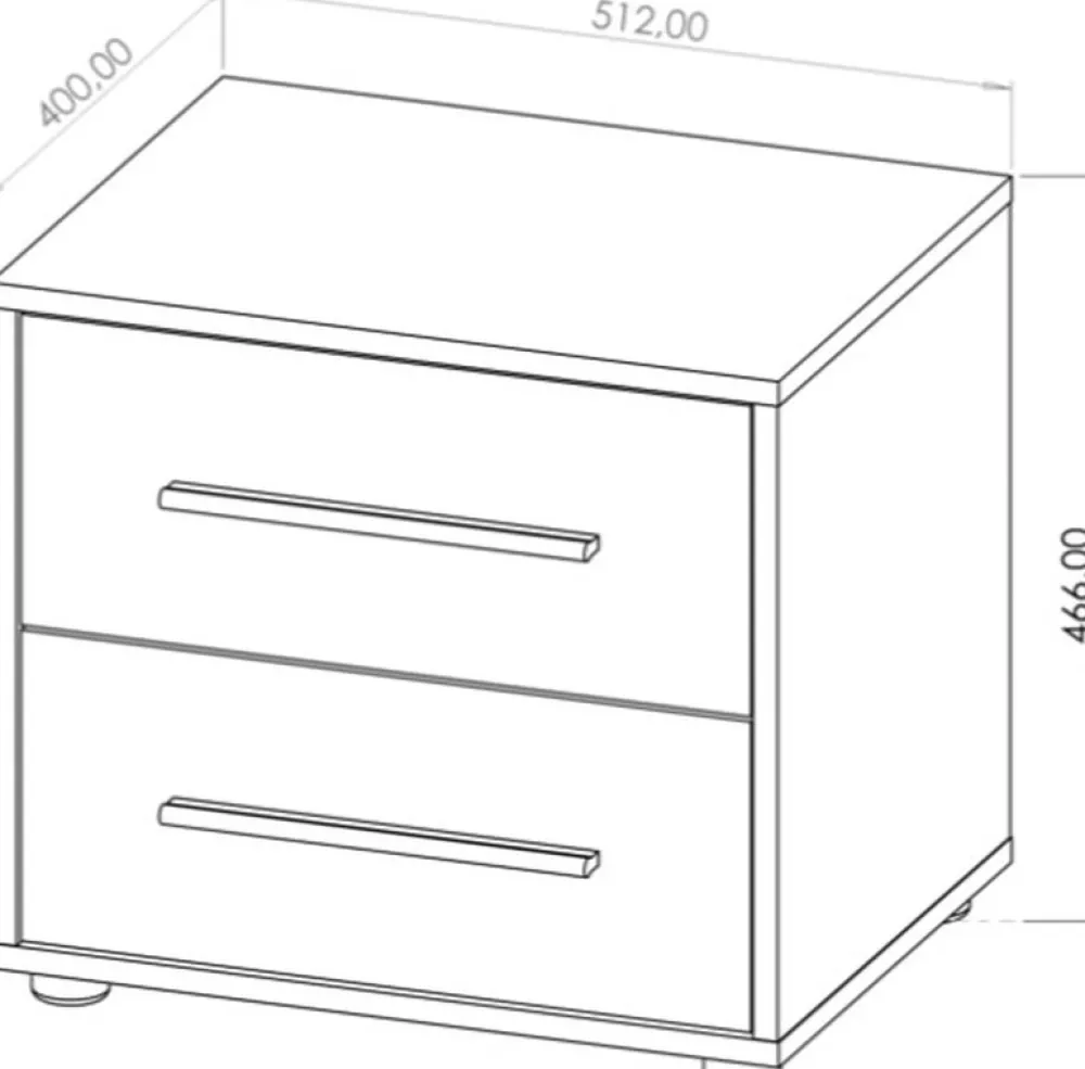 Meble Dla Dzieci|Zestawy Mebli Do Sypialni>GiB Meble Stolik nocny do sypialni z szufladami 51 cm MAXIDO czarny