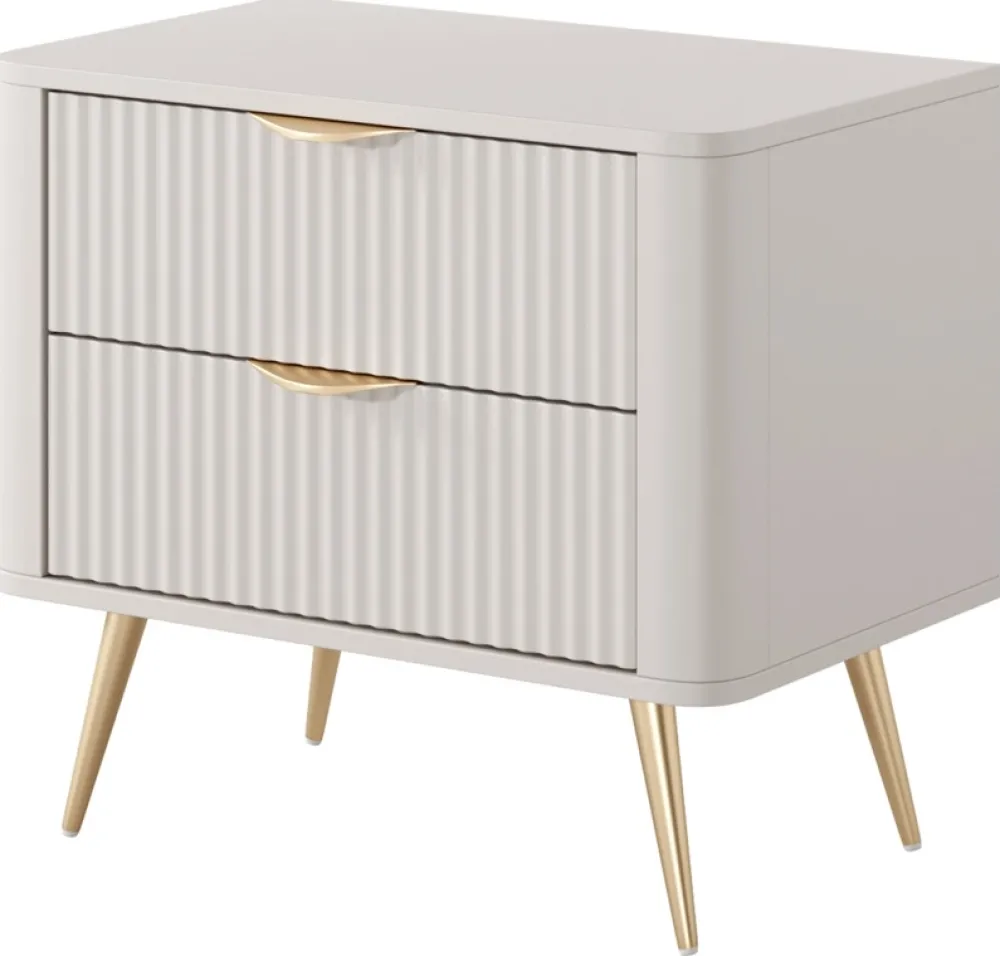 Meble Dla Dzieci|Meble Młodzieżowe>LASKI Stolik nocny do sypialni nowoczesny LEONTE kaszmir