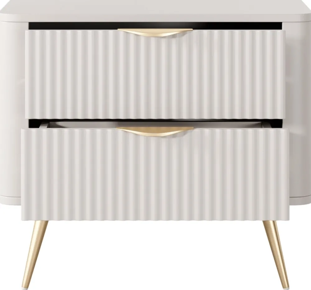 Meble Dla Dzieci|Meble Młodzieżowe>LASKI Stolik nocny do sypialni nowoczesny LEONTE kaszmir