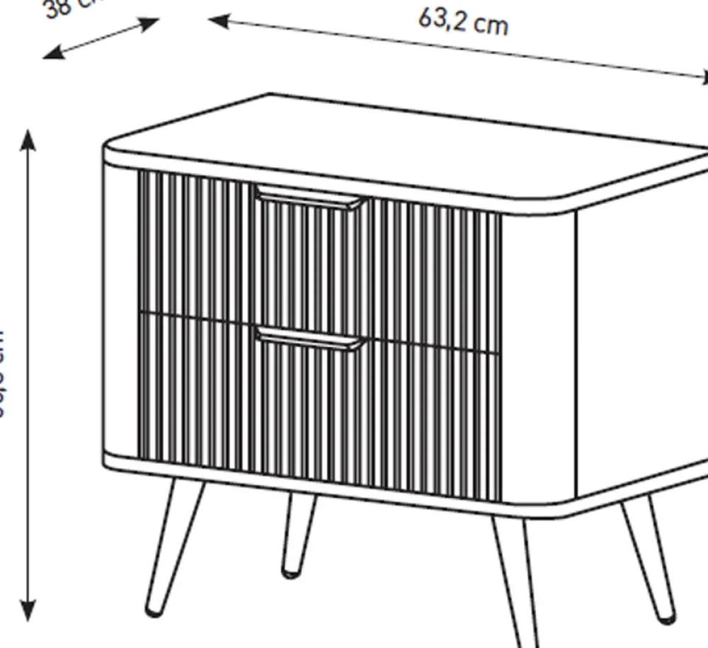 Meble Dla Dzieci|Meble Młodzieżowe>LASKI Stolik nocny do sypialni nowoczesny LEONTE kaszmir