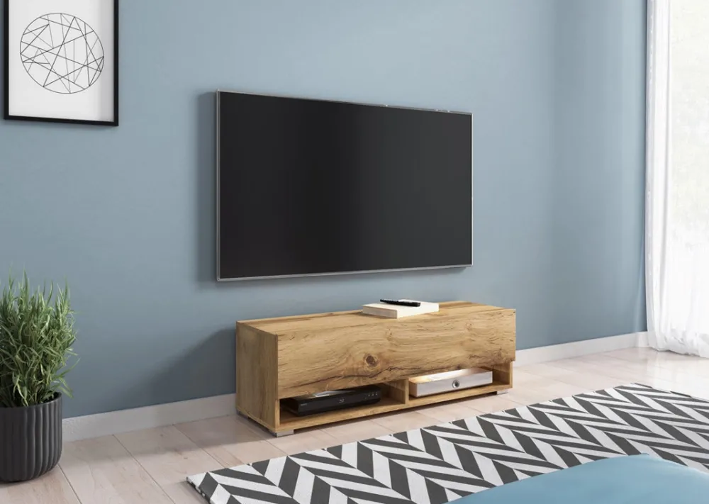 Szafki Rtv>BRATEX Stolik rtv 100 cm AROMA dąb wotan