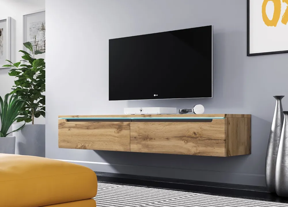 Szafki Rtv>BRATEX Stolik rtv dąb wotan 140 cm DONA