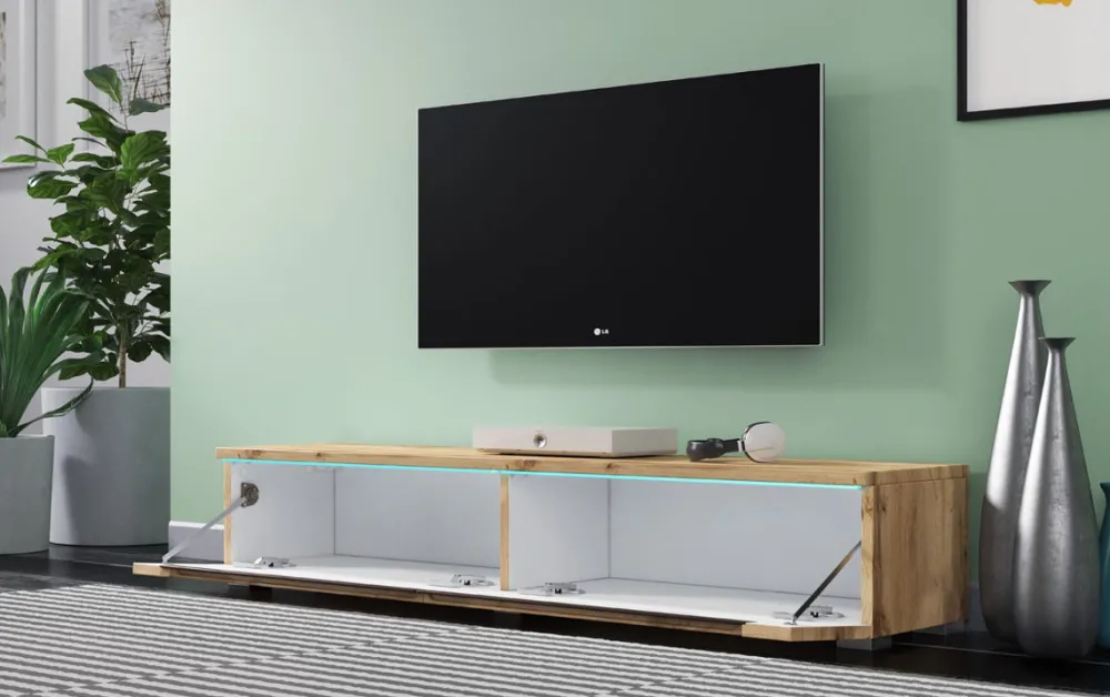 Szafki Rtv>BRATEX Stolik rtv dąb wotan 140 cm DONA