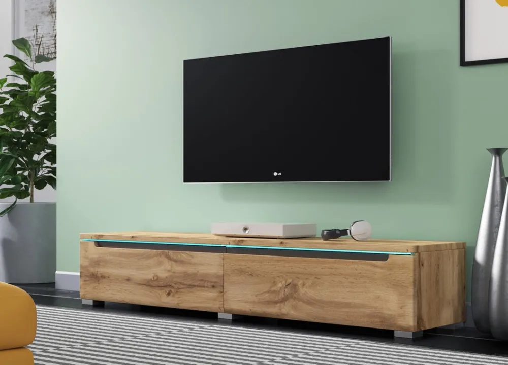 Szafki Rtv>BRATEX Stolik rtv dąb wotan 140 cm DONA