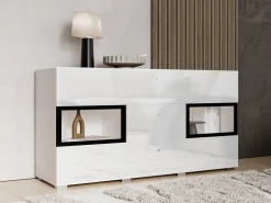 Zestawy Mebli Do Salonu|Komody>Helvetia Stylowa komoda do salonu połysk BARRET biały