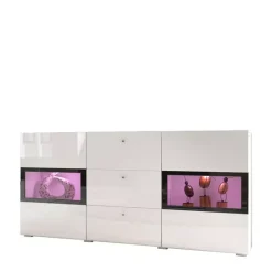 Zestawy Mebli Do Salonu|Komody>Helvetia Stylowa komoda do salonu połysk BARRET biały