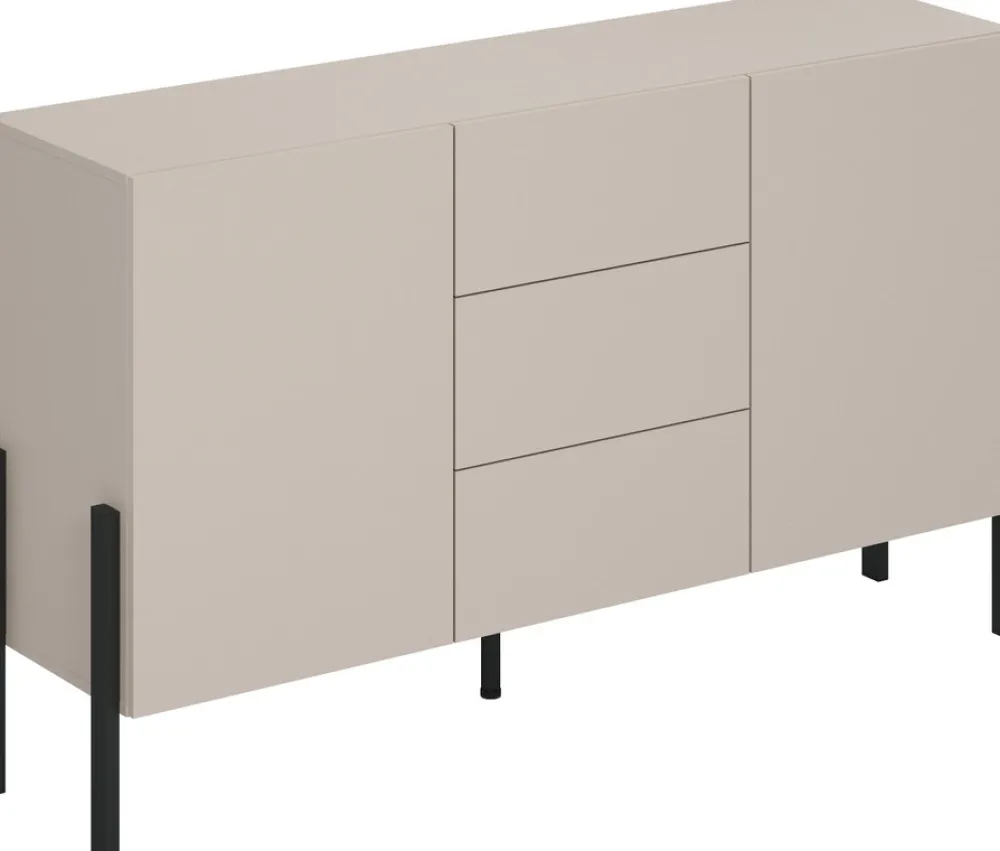 Zestawy Mebli Do Salonu|Komody>Helvetia Stylowa komoda do salonu 154 cm z szufladami JUKON kaszmir