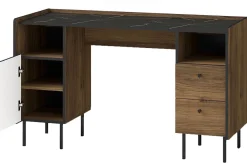 Biurka>DOLMAR Stylowe biurko z dwiema szufladami 135 cm PINNACLE