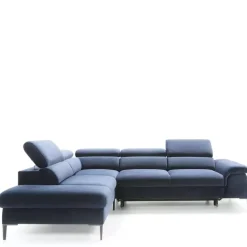 Narożniki>PIASKI Stylowy niebieski narożnik z funkcją spania BLOOM