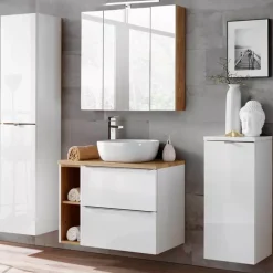 Szafki Łazienkowe|Meble Łazienkowe></noscript>COMAD Słupek łazienkowy z lustrem i półkami na boku CHARM