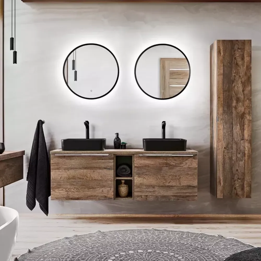 Meble Łazienkowe|Szafki Łazienkowe>COMAD Słupek do łazienki wiszący 35 cm SANTELI dąb vintage