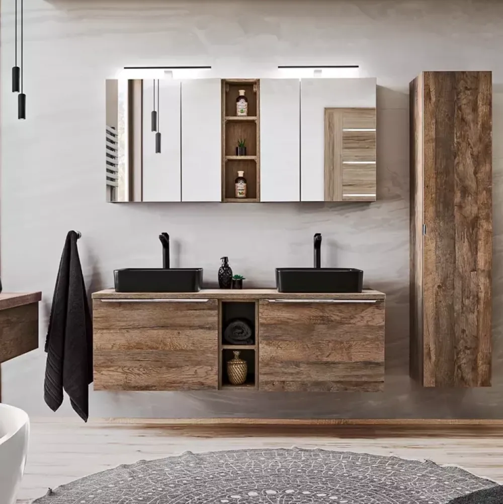 Meble Łazienkowe|Szafki Łazienkowe>COMAD Słupek do łazienki wiszący 35 cm SANTELI dąb vintage