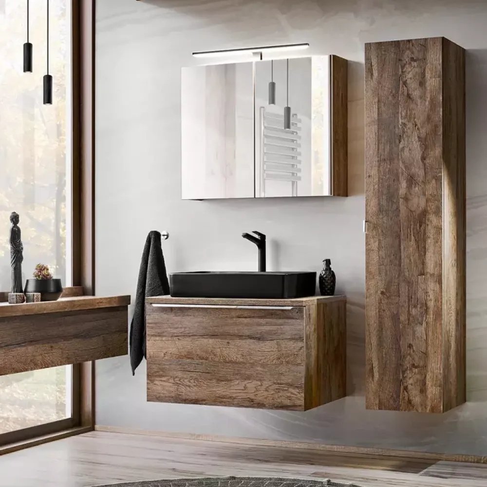 Meble Łazienkowe|Szafki Łazienkowe>COMAD Słupek do łazienki wiszący 35 cm SANTELI dąb vintage