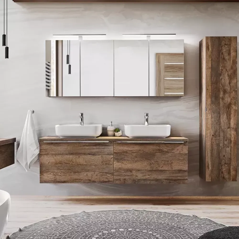 Meble Łazienkowe|Szafki Łazienkowe>COMAD Słupek do łazienki wiszący 35 cm SANTELI dąb vintage