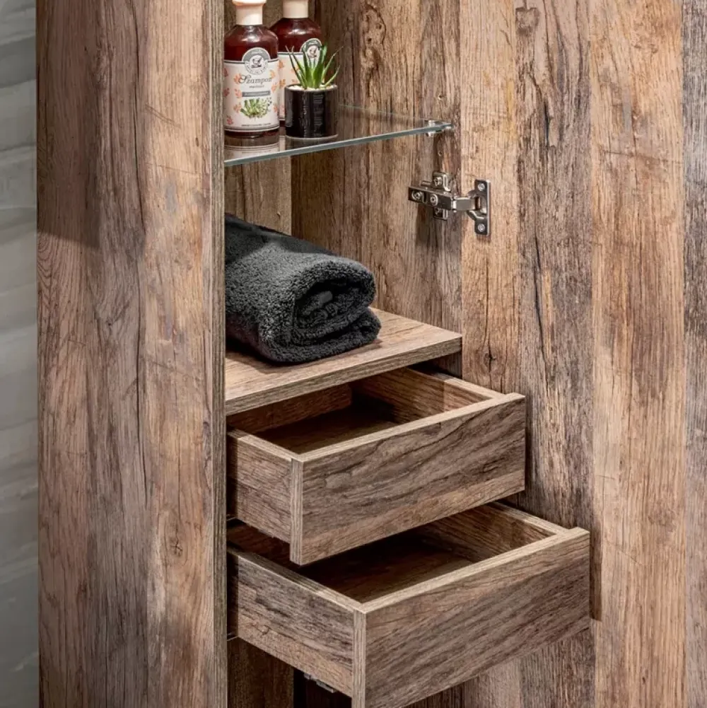 Meble Łazienkowe|Szafki Łazienkowe>COMAD Słupek do łazienki wiszący 35 cm SANTELI dąb vintage