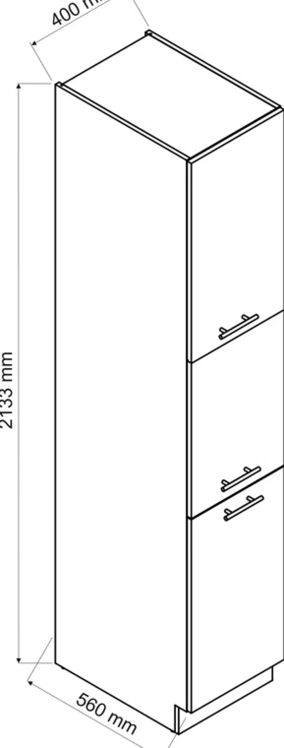 Meble Kuchenne|Szafki>Stolkar Słupek kuchenny z półkami 40 cm BRIT cichy domyk