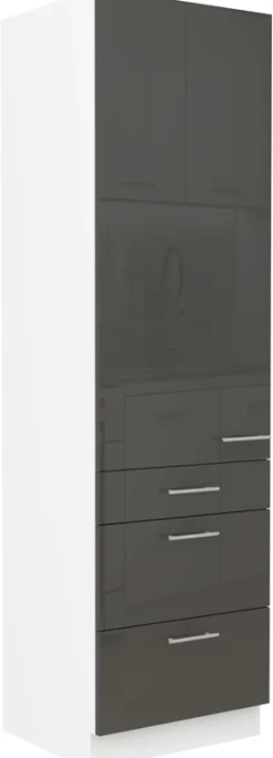 Meble Kuchenne>Lempert Słupek kuchenny z szufladami 60 cm LAURA połysk