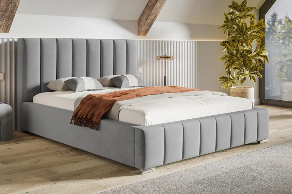 Łóżka Młodzieżowe|Łóżka Z Zagłówkiem>Riban Sypialniane łóżko 140x200 cm tapicerowane SENDY