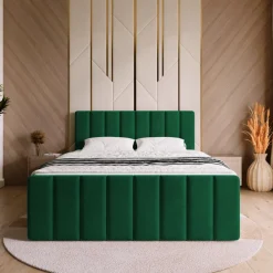 Łóżka Małżeńskie|Łóżka Ze Stelażem></noscript>BROMARKT Sypialniane łóżko 180x200 cm z pojemnikiem DENVER DUO zielony