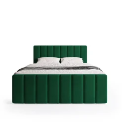 Łóżka Małżeńskie|Łóżka Ze Stelażem></noscript>BROMARKT Sypialniane łóżko 180x200 cm z pojemnikiem DENVER DUO zielony