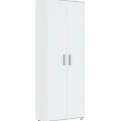 Meble Młodzieżowe|Zestawy Mebli Do Przedpokoju>INTER MEBLE Szafa 70 cm do przedpokoju dwudrzwiowa KONTI z półkami uchylna biały