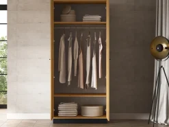 Szafy Dwudrzwiowe|Szafy Młodzieżowe>ML Meble Szafa 92 cm uchylna do salonu MONELLI dąb stylowy