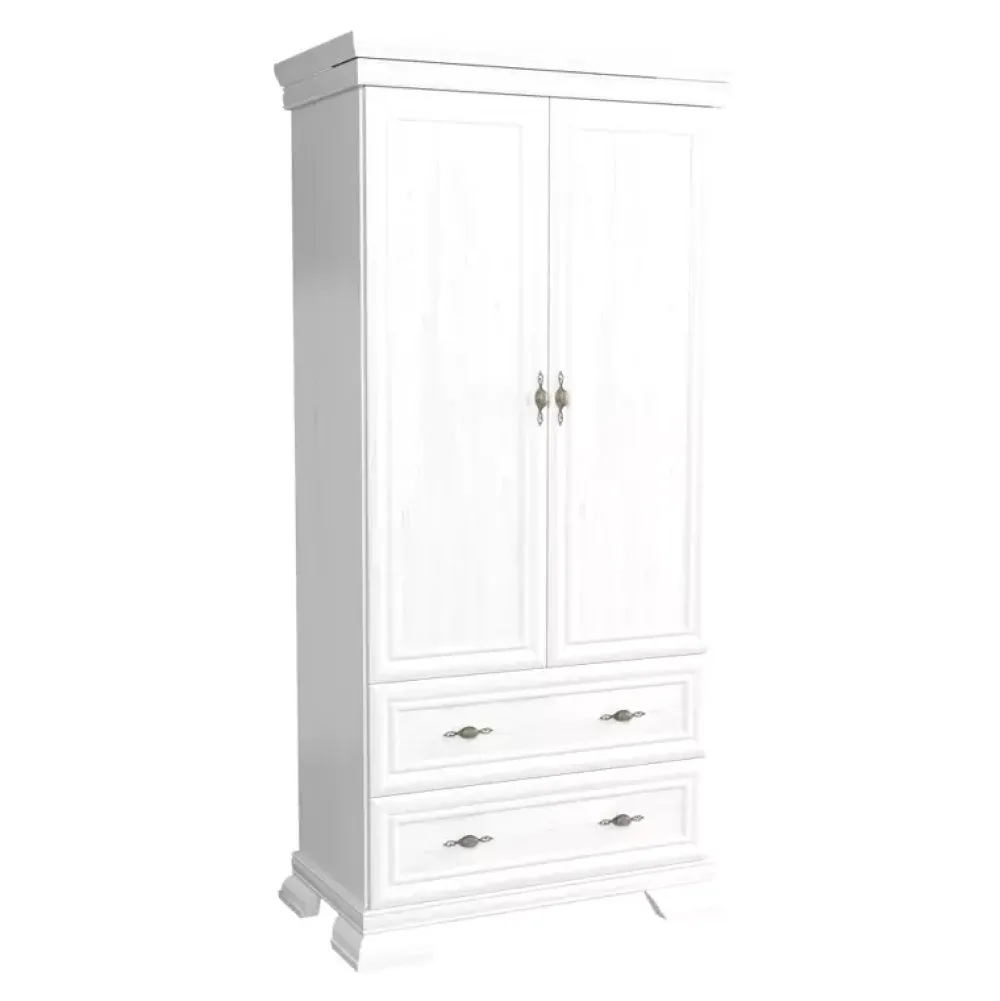 Zestawy Mebli Do Sypialni|Zestawy Mebli Do Salonu>GAŁA MEBLE Szafa biała dwudrzwiowa KOLONIA sosna andersen